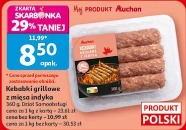 Kebabki grillowe z mięsa indyka