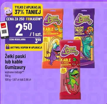Żelki paski lub kable Gumizaur