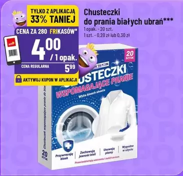 Chusteczki do prania białych ubrań