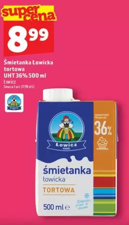 Śmietanka Łowicka tortowa UHT 36%