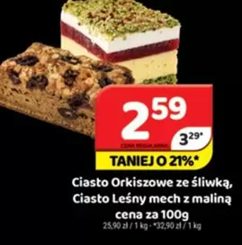 Ciasto Orkiszoowe ze śliwką, Ciasto Leśny mech z maliną