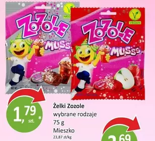 Żelki Zozole wybrane rodzaje
