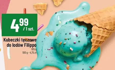 Kubeczki tęczowe do lodów