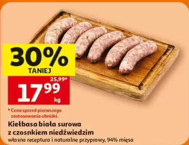 Kiełbasa biała surowa z czosnkiem niedźwiedzim