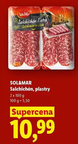 Salchichón, plastry