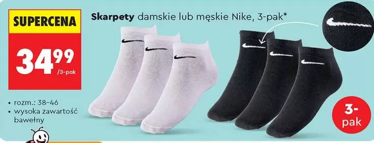 NIKE - Skarpety damskie lub męskie, 3-pak