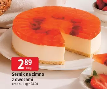 Sernik na zimno z owocami