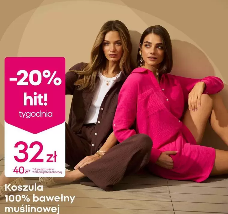 Koszula 100% bawełny muślinowej