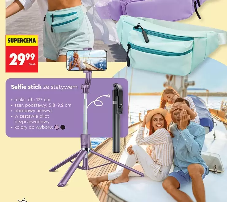 Selfie stick ze statywem
