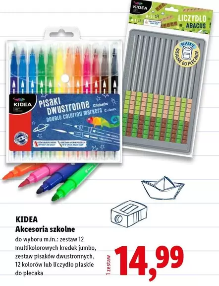 Idea - Pisaki dwustronne / dwukolorowe kredki jumbo / płaskie kredki