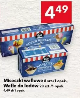 Miseczki waflowe, Wafle do lodów