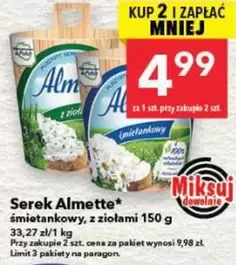 Serek Almette śmietankowy, z ziołami