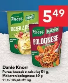 Puree boczok z cebulką, Makaron bolognese