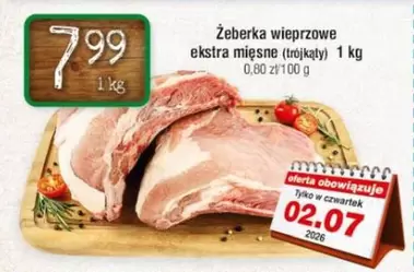 Żeberka wieprzowe ekstra mięsne