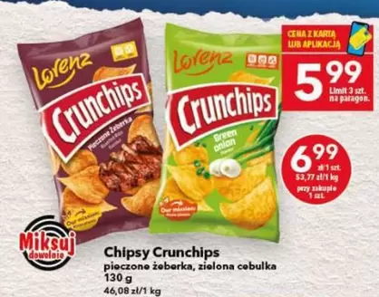 Chipsy Crunchips pieczone żeberka, zielona cebulka