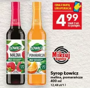 Syrop malina, pomarańcza