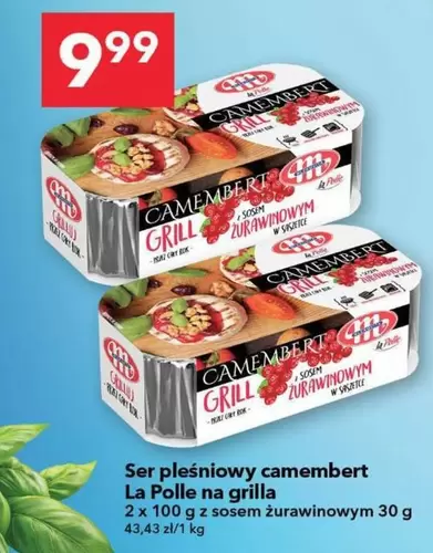 Ser pleśniowy camembert grill z sosem żurawinowym