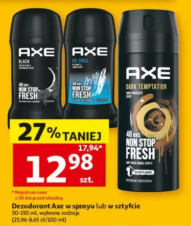 Black - Dezodorant Axe w sprayu lub w sztyfcie