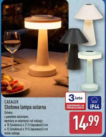 Stolowa lampa solarna