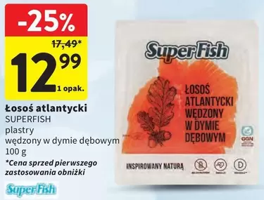 Łosoś atlantycki plastry wędzony w dymie dębowym