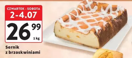 Sernik z brzoskwiniami