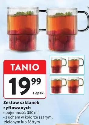 Zestaw szklanek ryflowanych