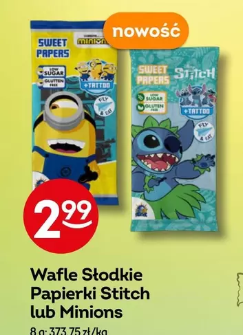 Tattoo - Wafle Słodkie Papierki Stitch lub Minions