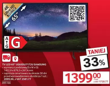 Mm - TV LED 65" UE65DU7172U