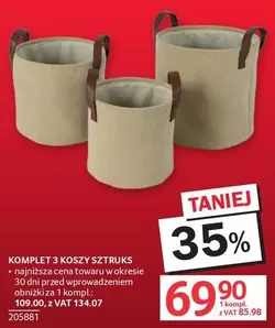 KOMPLET 3 KOSZY SZTUK