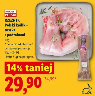 Rzeźnik Polski królik - tuszka z podrobami