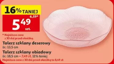 Talerz szklany deserowy
