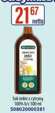Sok imbir z cytryną 100% b/c 500 ml S080200000381
