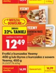 Gyros - Frytki z kurczaka lub z sosem