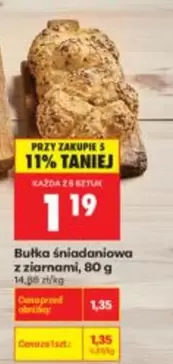 Bułka śniadaniowa z ziarnami