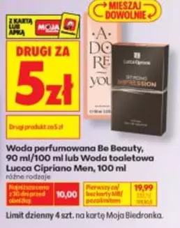 Re - Woda perfumowana Be Beauty, Woda toaletowa Lucca Cipriano Men
