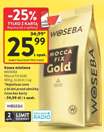 Kawa mielona Mocca Fix Gold