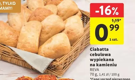 Ciabatta cebulowa wypiekana na kamieniu