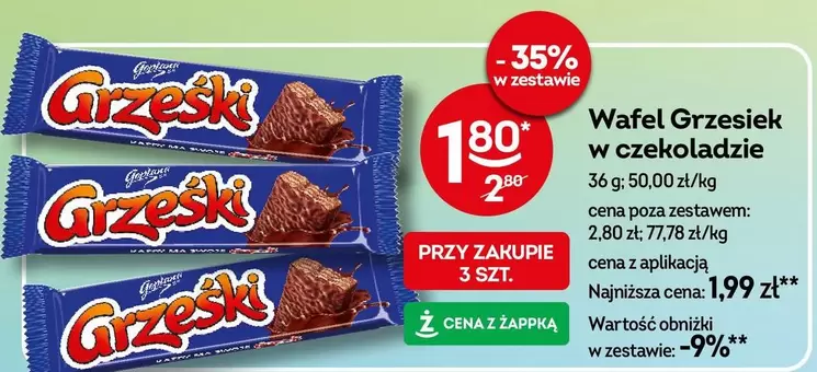 Wafel Grzesiek w czekoladzie