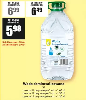 Woda demineralizowana 5l