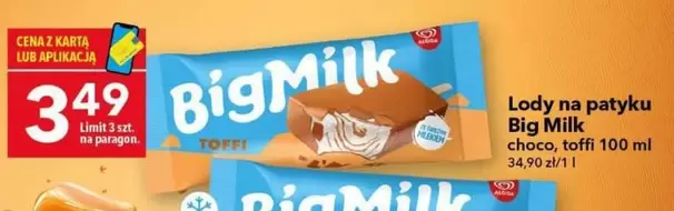Lody na patyku Big Milk choco, toffi