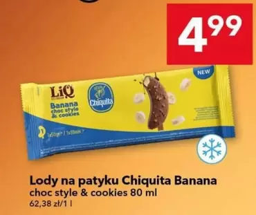 Lody na patyku Chiquita Banana choc style & cookies