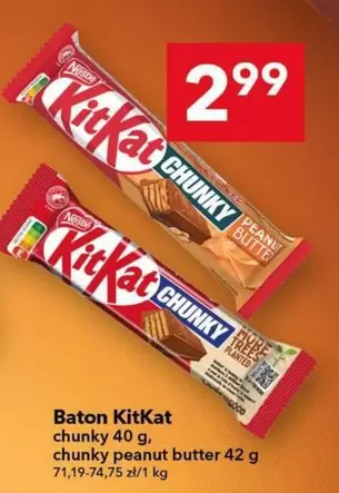 Baton KitKat chunky, chunky peanut butter