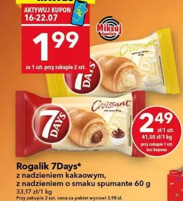 Rogalik z nadzieniem kakaowym, z nadzieniem o smaku spumante