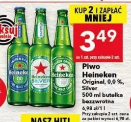 Piwo Original, 0,0 %, Silver 500 ml butelka bezzwrotna
