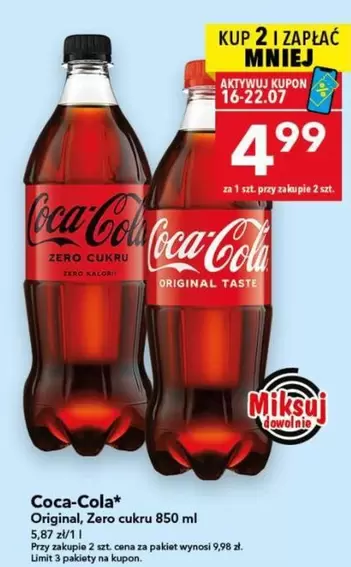 Coca Cola - Original, Zero cukru