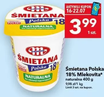 Śmietana Polska 18% Naturalna