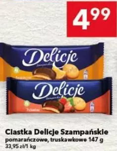 Ciastka Szampańskie pomarańczowe, truskawkowe