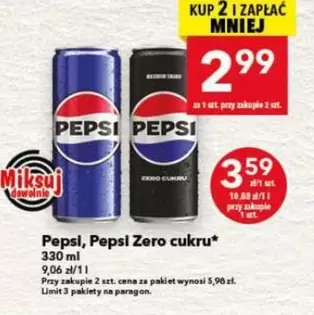 Pepsi - , Zero cukru