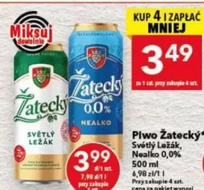 Piwo Żatecky* Svetlý Ležák, Nealko 0,0%