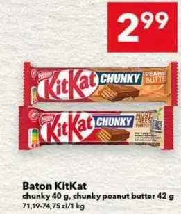 Baton KitKat chunky, chunky peanut butter